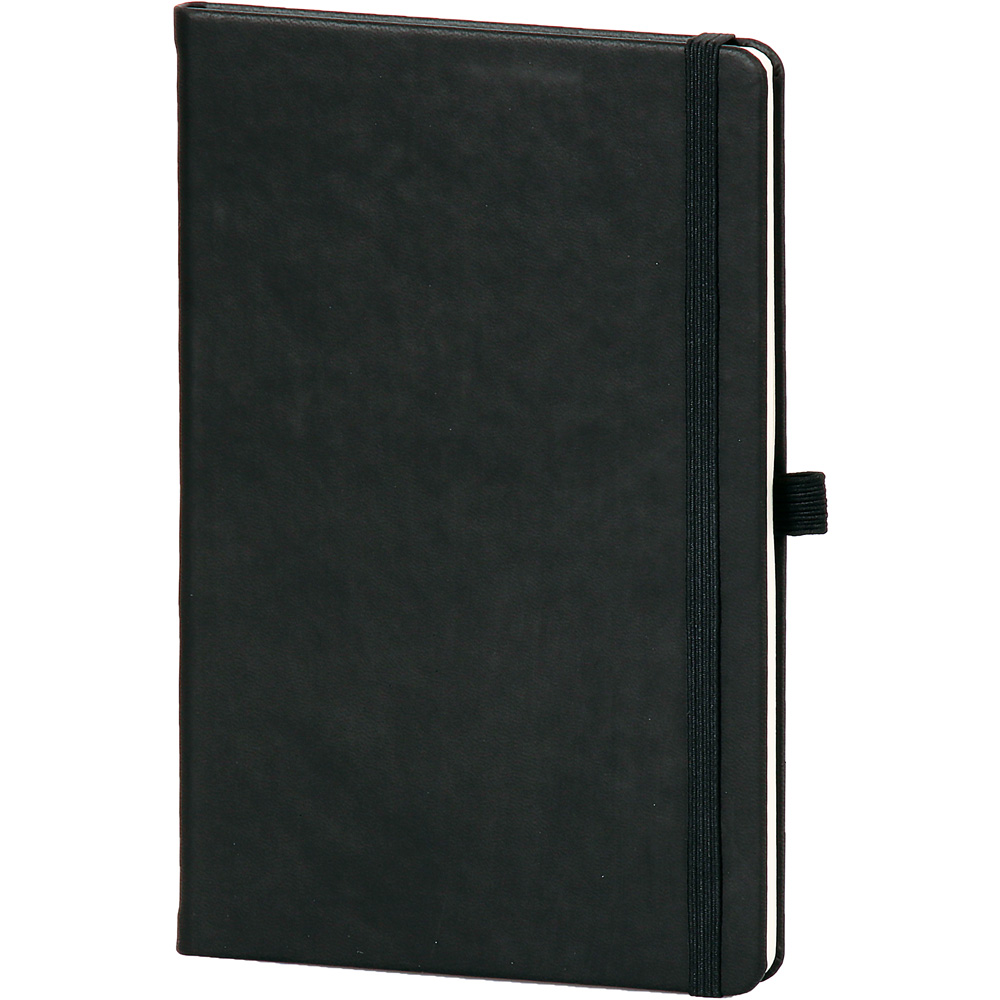 PZ2184 Siyah lastikli termo deri tarihsiz defter