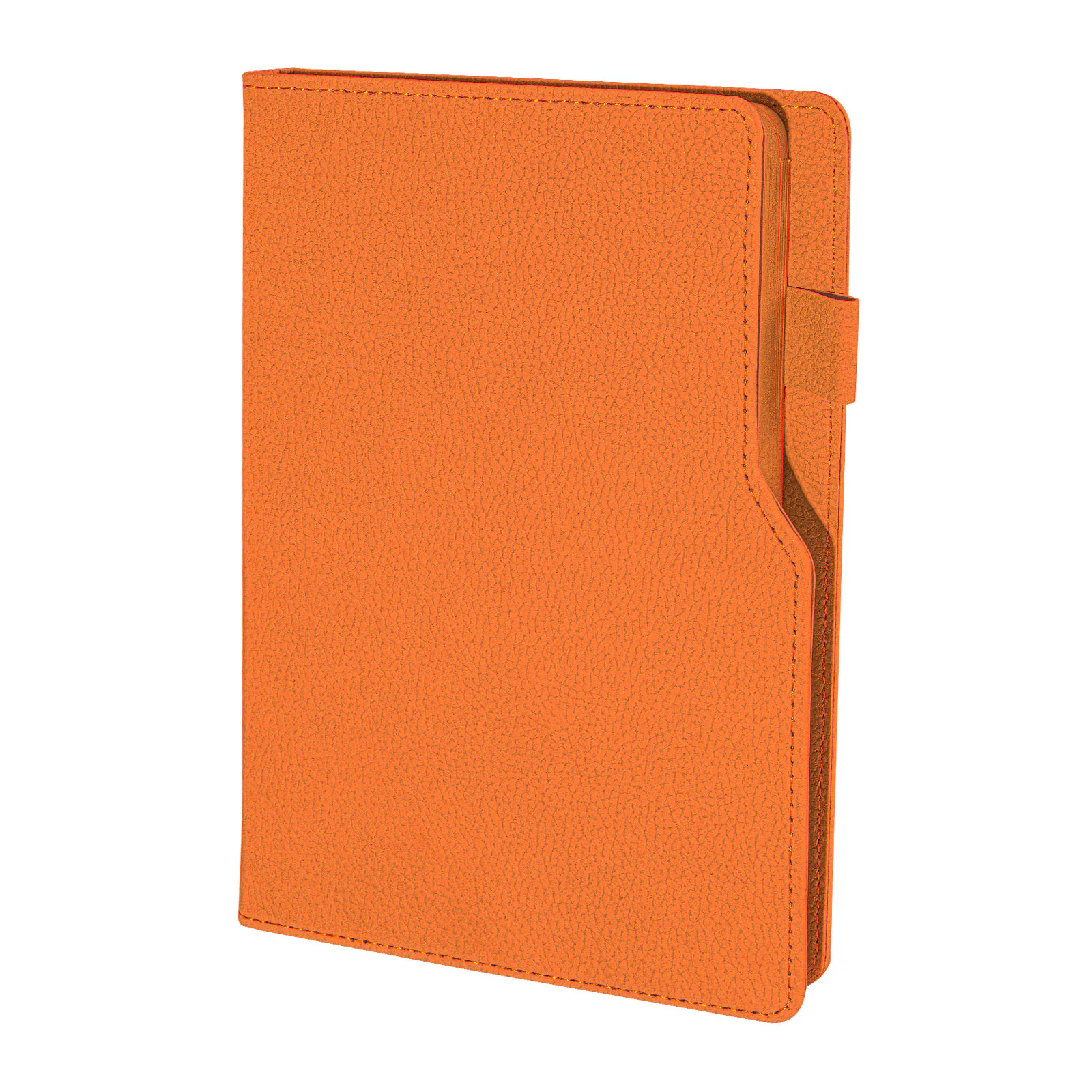 14,5×21 cm Kalem Tutuculu, Kenarları Boyalı Termo Deri Kapaklı, 80 gr Ivory Kağıtlı, 224 Sayfa Çizgili Tarihsiz Defter Promozone