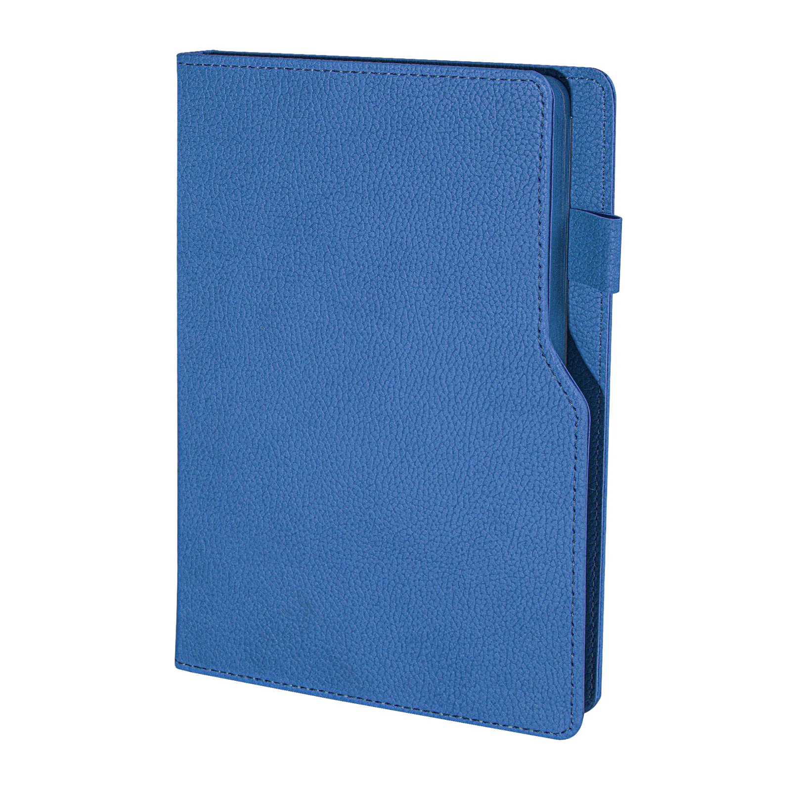14,5×21 cm Kalem Tutuculu, Kenarları Boyalı Termo Deri Kapaklı, 80 gr Ivory Kağıtlı, 224 Sayfa Çizgili Tarihsiz Defter Promozone
