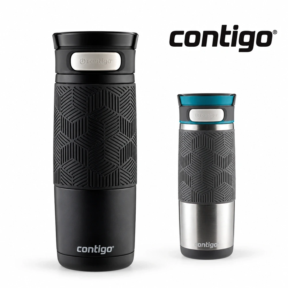 Contigo Metra Vakumlu Termos Matara Tek El Çevir İç Paslanmaz Çelik 470 Ml