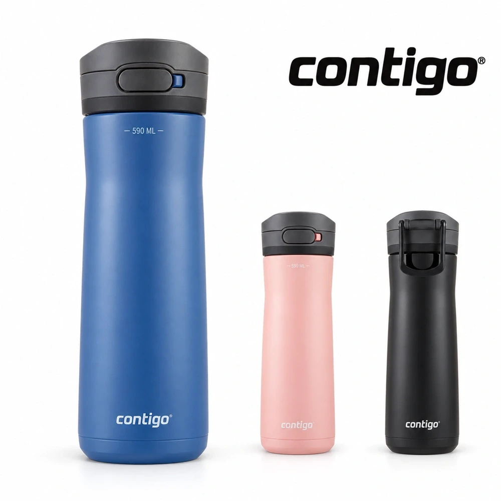 Contigo Jackson Chill 2.0 Çelik Tek El Bas İç Kilitli Su Matarası Vakum Yalıtımlı 590 Ml