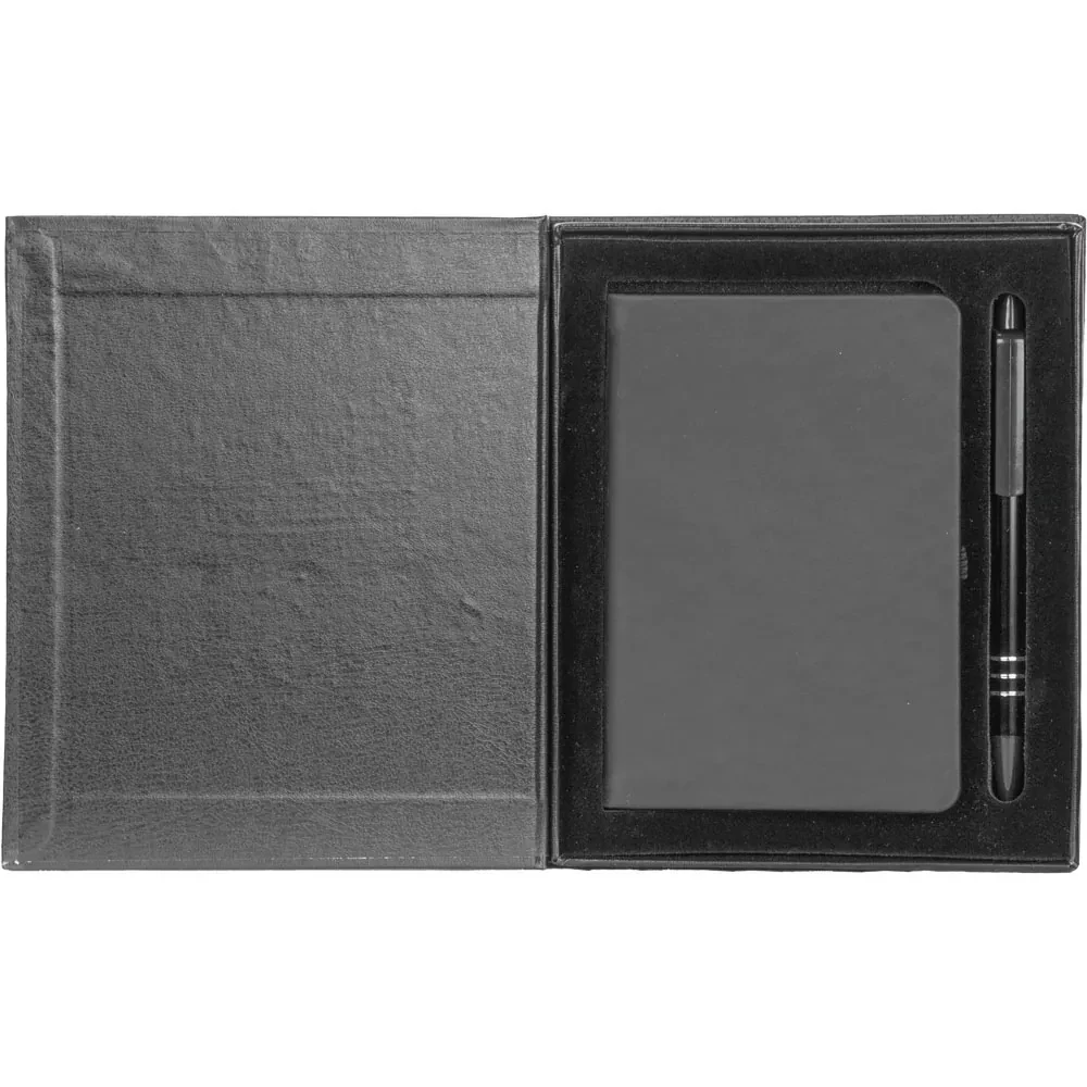 Metal Kalem & Cep Boy Termo Deri Defter Kutulu Hediye Seti Promozone