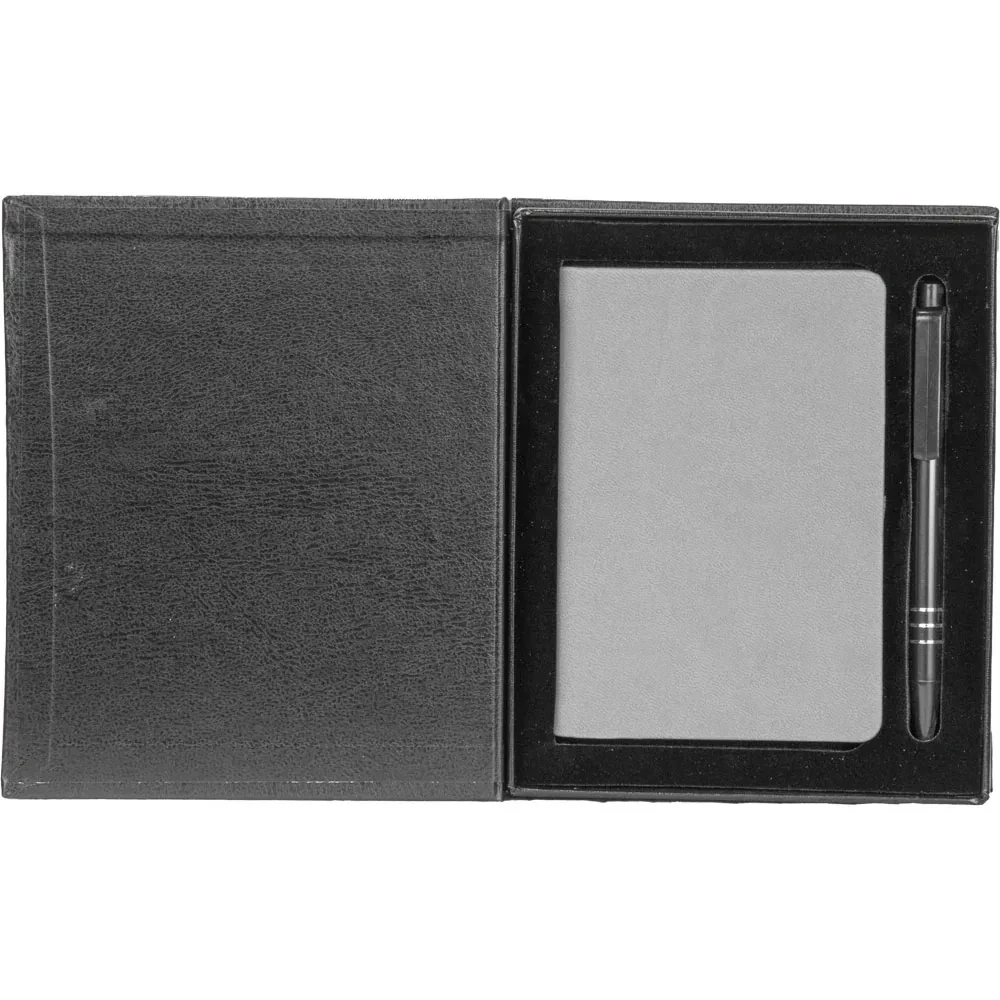 Metal Kalem & Cep Boy Termo Deri Defter Kutulu Hediye Seti Promozone