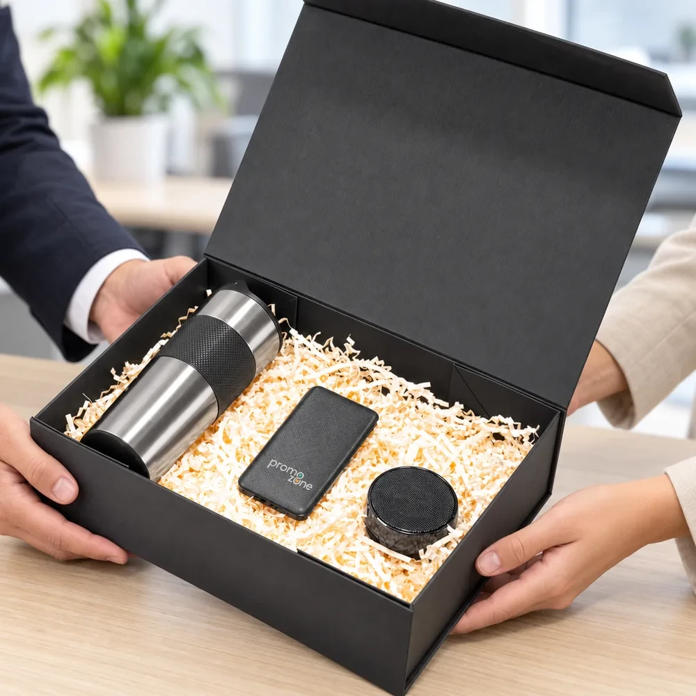 500 ml French Press Termos, 10000 mAh Powerbank ve Hoparlör Kutulu Hediye Seti Promozone