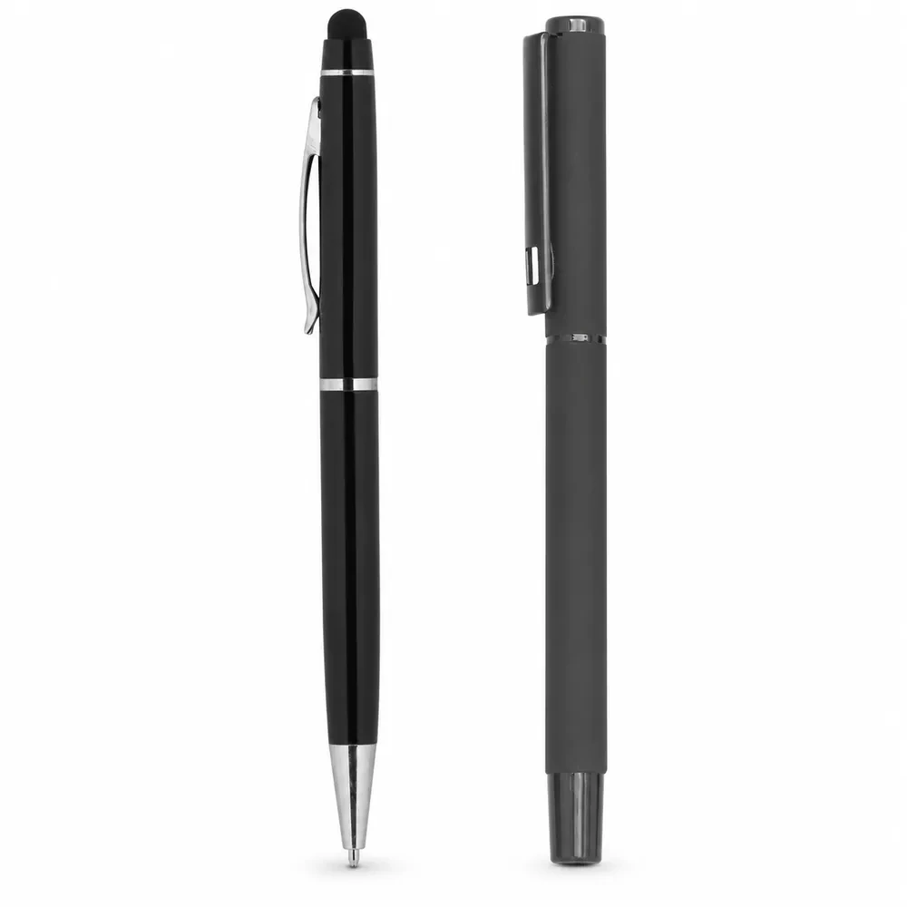 13 × 21 cm Cilt Bezi Defter ve Metal Kalem Kutulu Hediye Seti Promozone