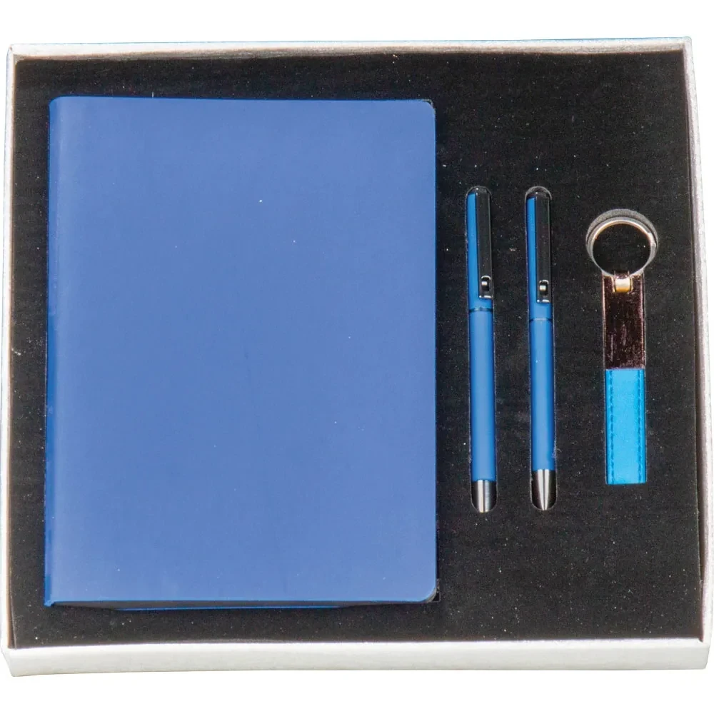15 × 21 cm Defter, Roller ve Tükenmez Kalem ve Anahtarlık Kutulu Hediye Seti Promozone