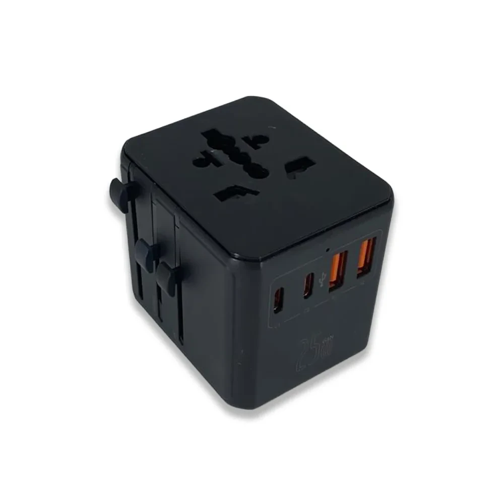 25W Evrensel Seyahat Adaptörü, MagSafe Kartvizit Cüzdanı ve 60W Şarj Kablosu Kutulu Hediye Seti