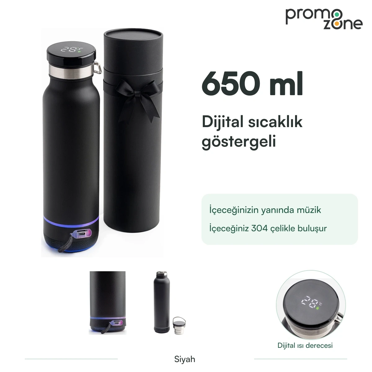 650 ml Bluetooth Hoparlörlü Termos