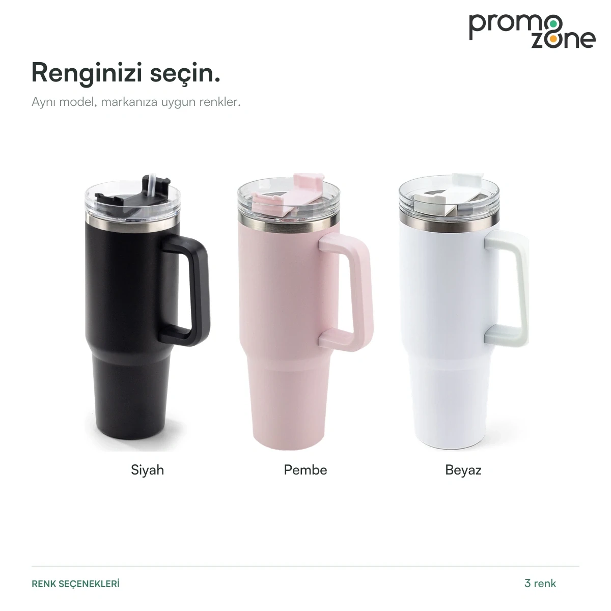 1200 ml Çift İçim Kapaklı Pipetli Termos Promozone