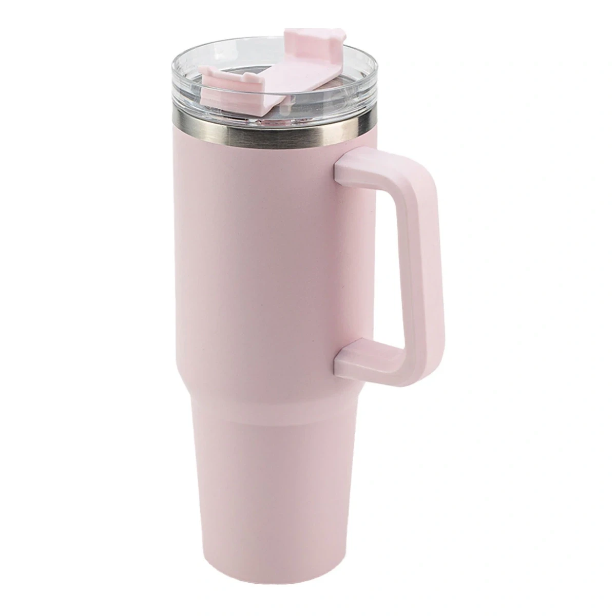 Pembe 1200 ml Çift İçim Kapaklı Pipetli Termos