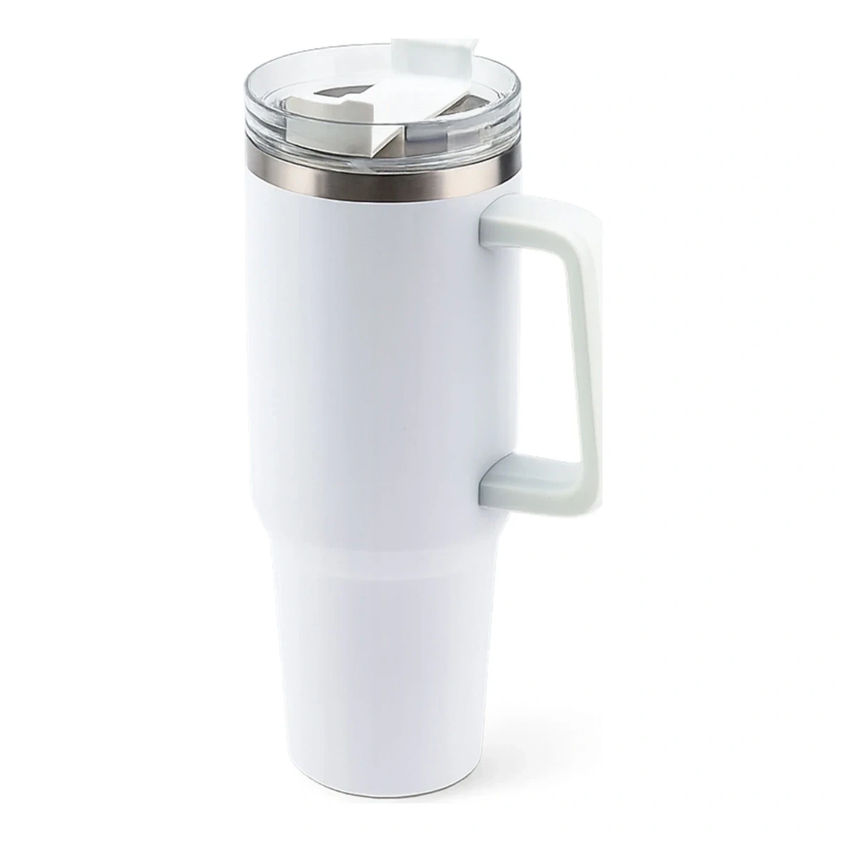 Beyaz 1200 ml Çift İçim Kapaklı Pipetli Termos