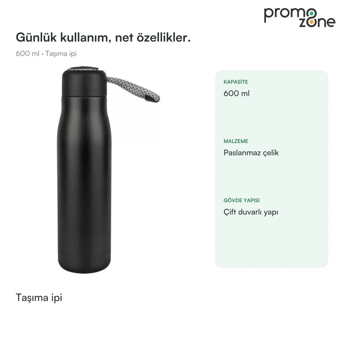 600 ml Taşıma İpli Termos