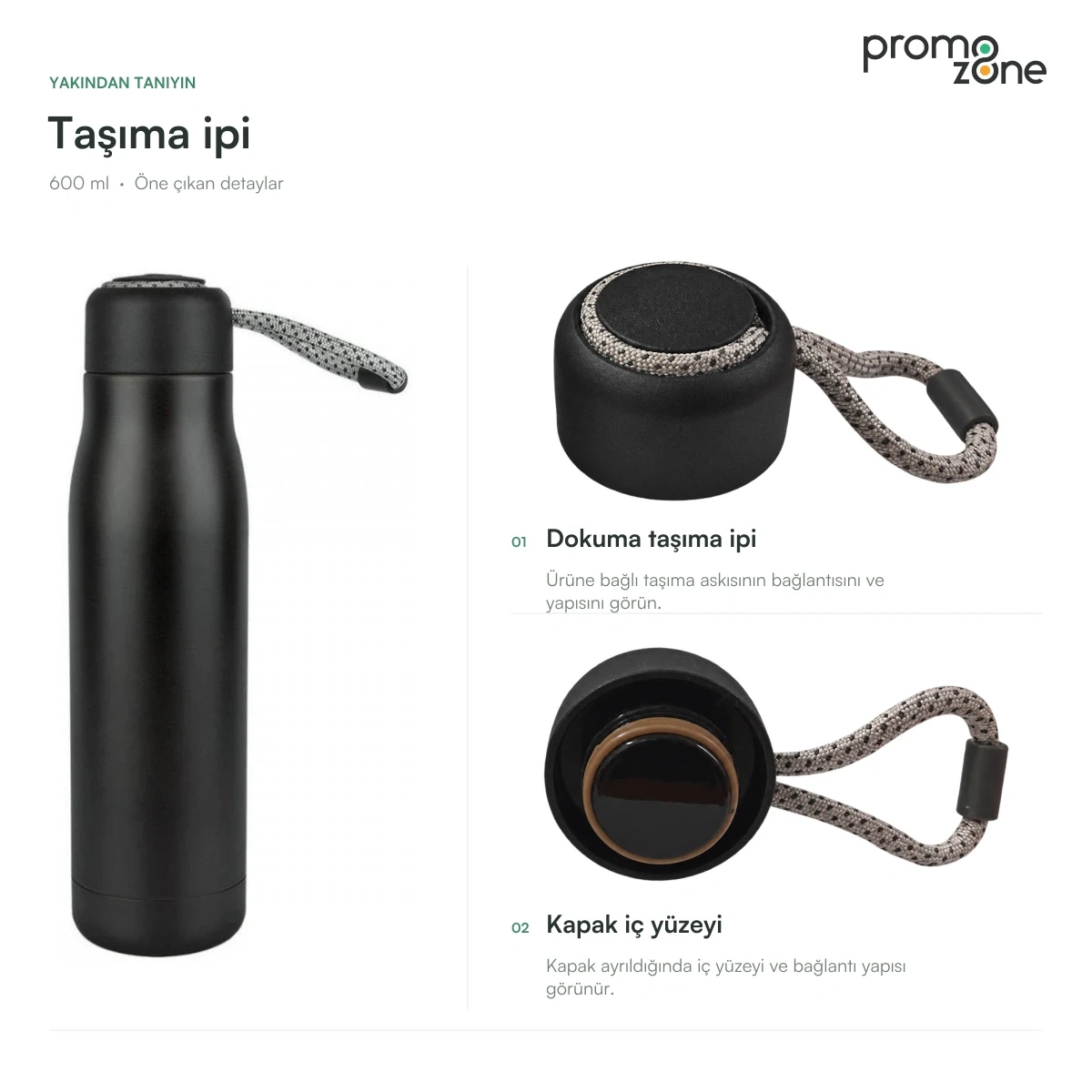 600 ml Taşıma İpli Termos