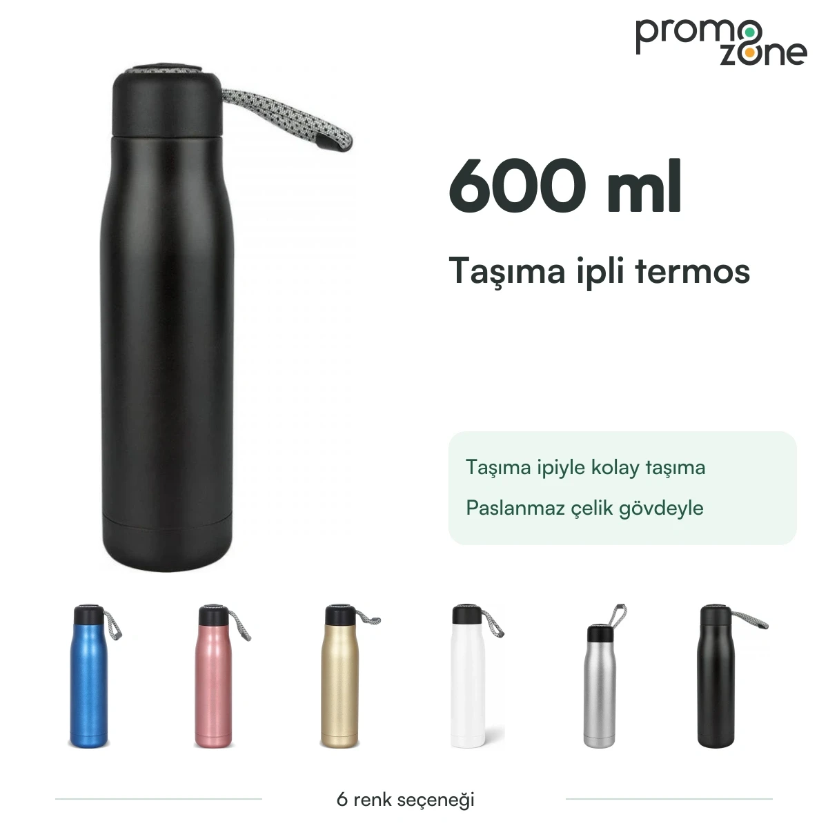 600 ml Taşıma İpli Termos