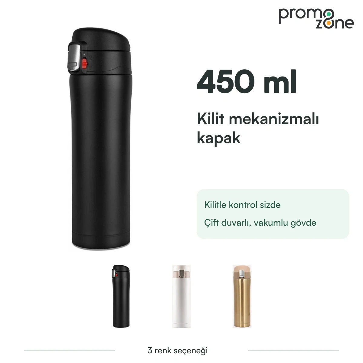 450 ml Kilitli Kapaklı Termos