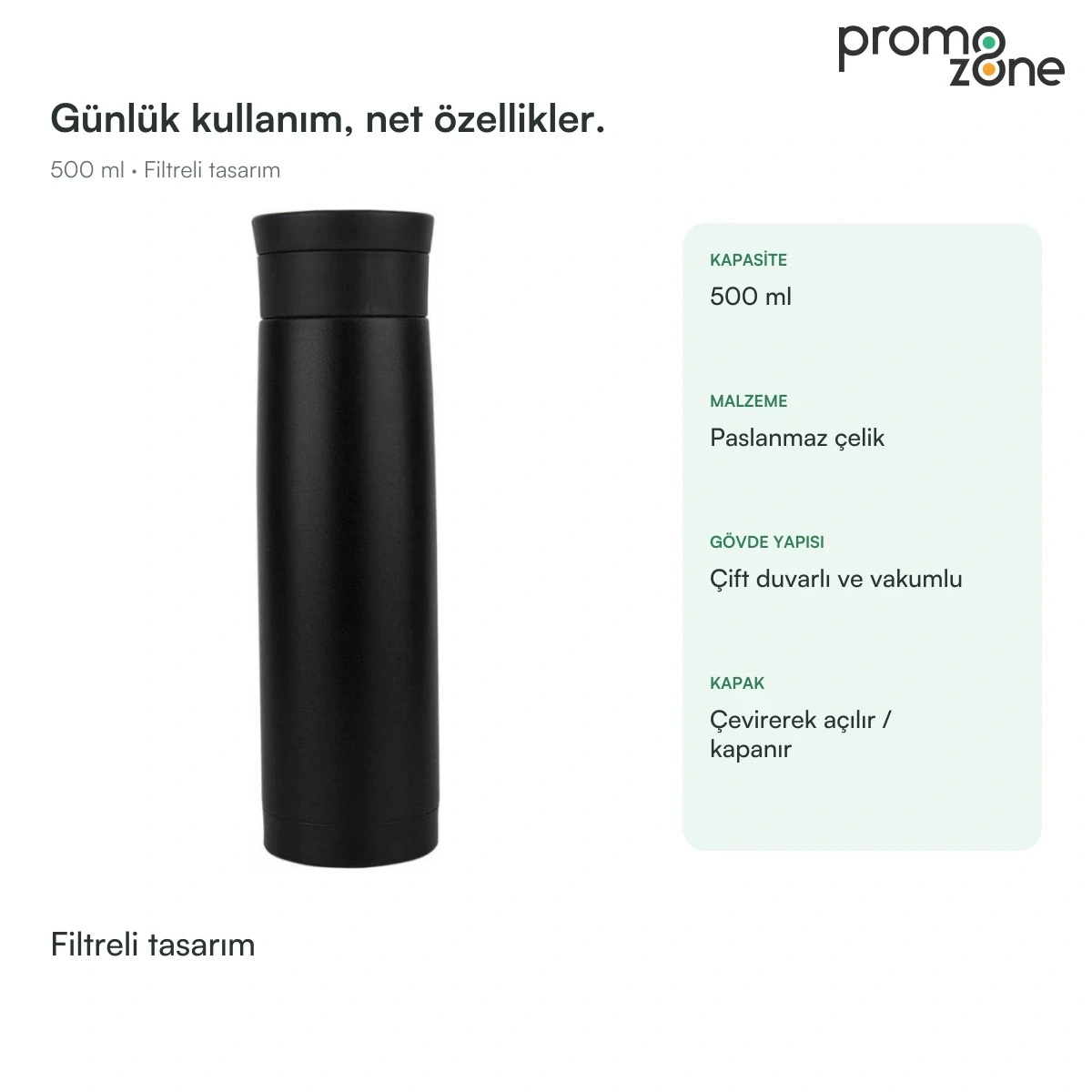 500 ml Filtreli Termos