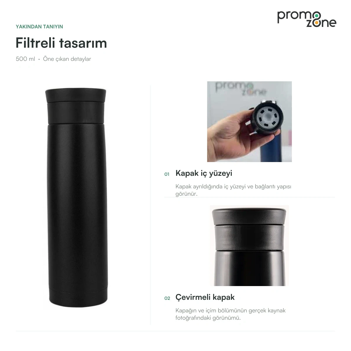 500 ml Filtreli Termos
