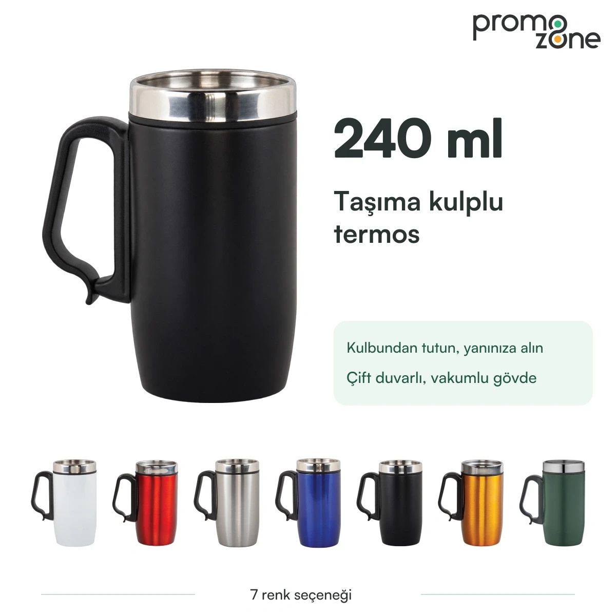 240 ml Taşıma Kulplu Termos Bardak