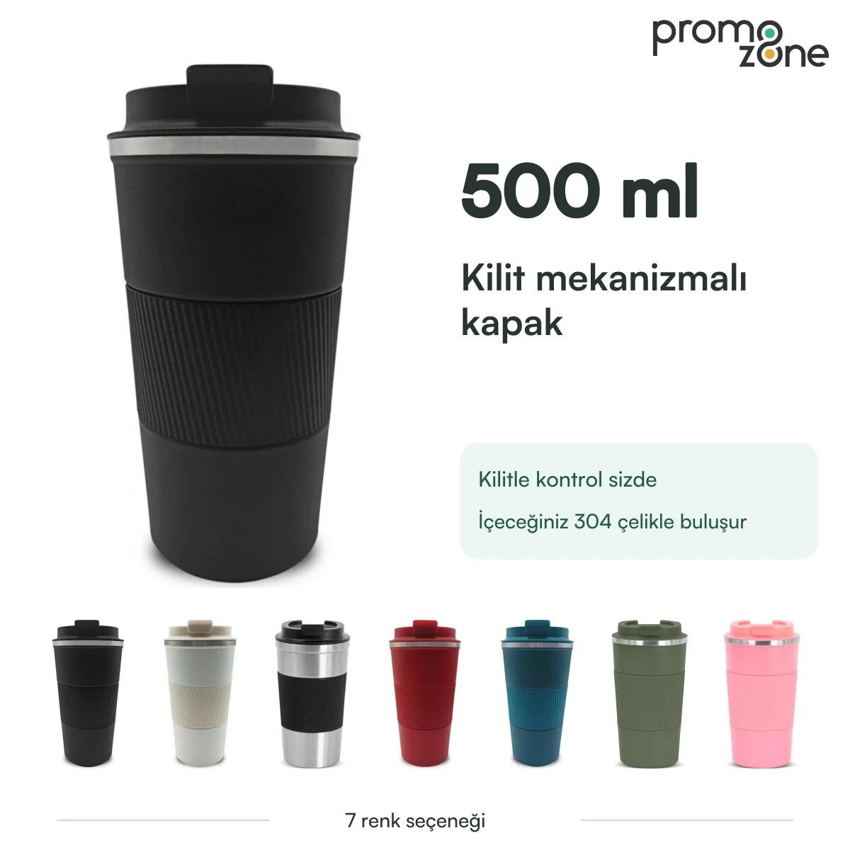 500 ml Kilitli Kapaklı Termos Bardak