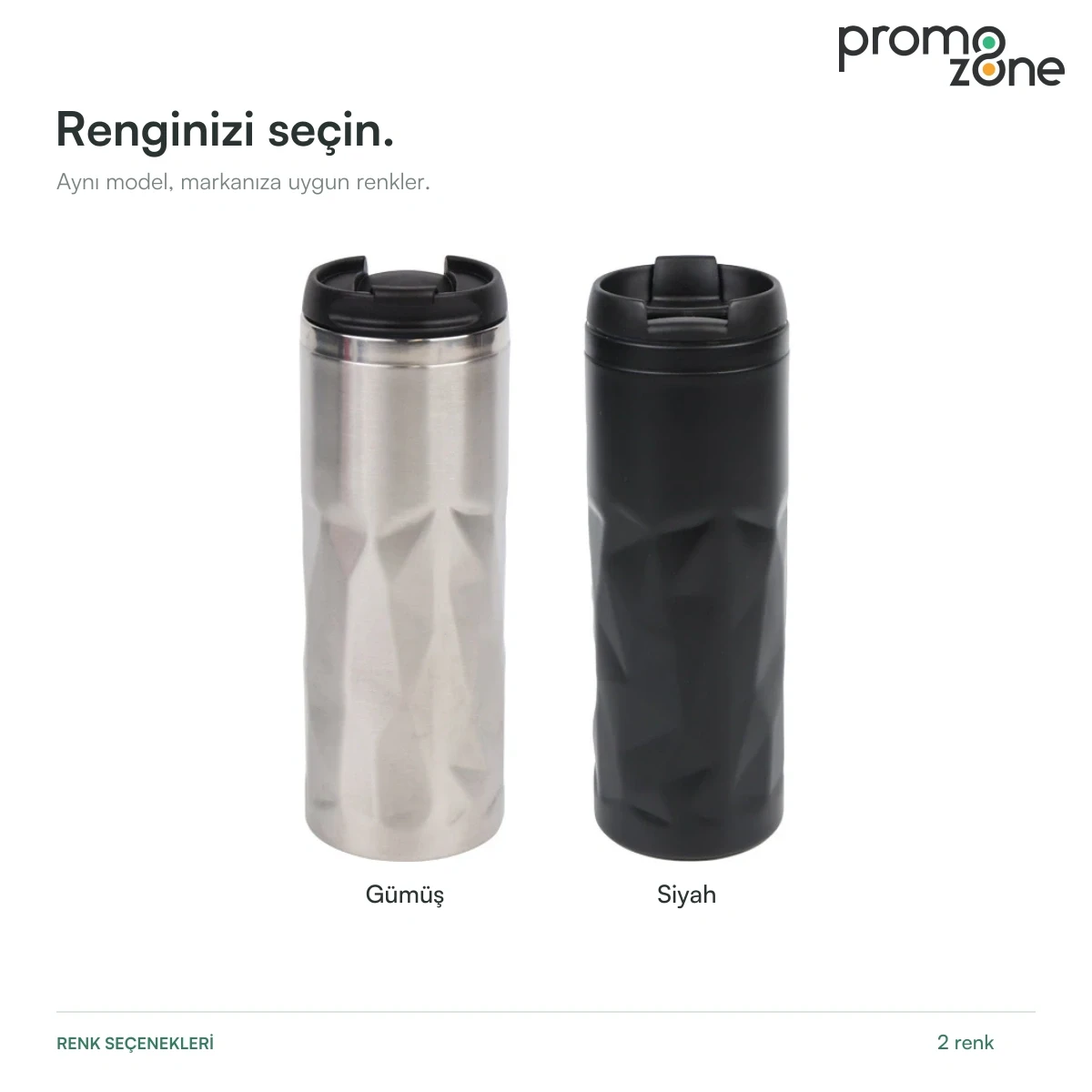 450 ml Prizmatik Gövde Desenli Termos