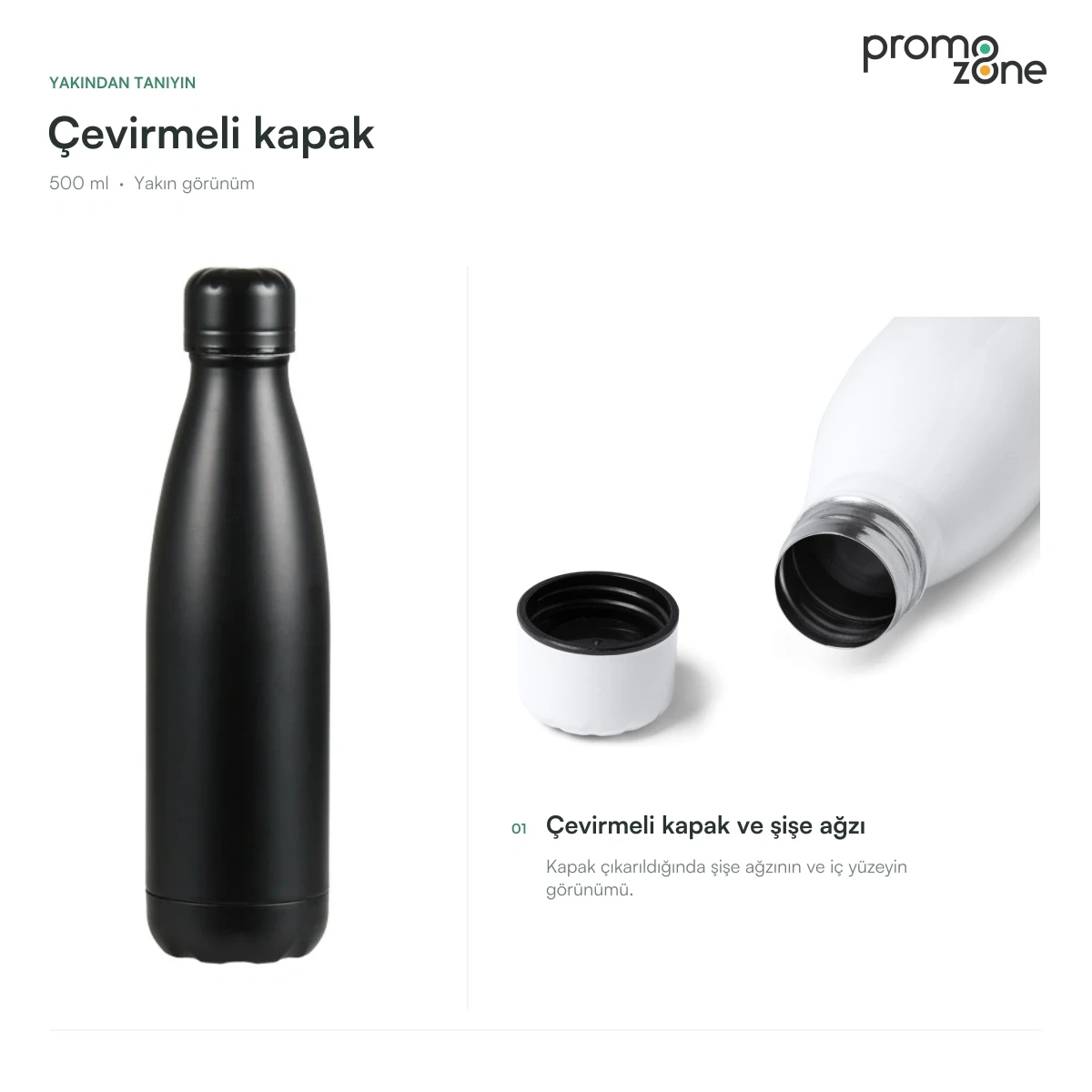 500 ml Çevirmeli Kapaklı Termos