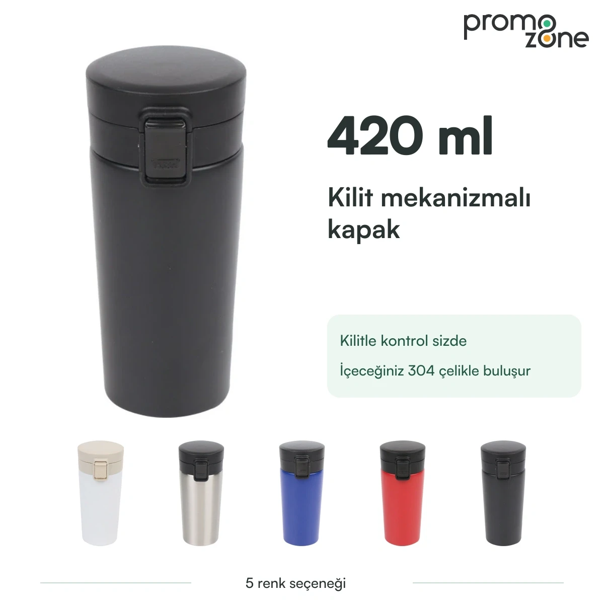 420 ml Kilitli Kapaklı Termos