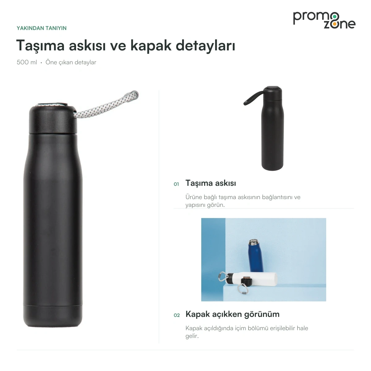 500 ml Taşıma Kulplu Termos