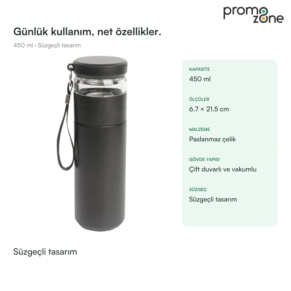 450 ml Süzgeçli Termos