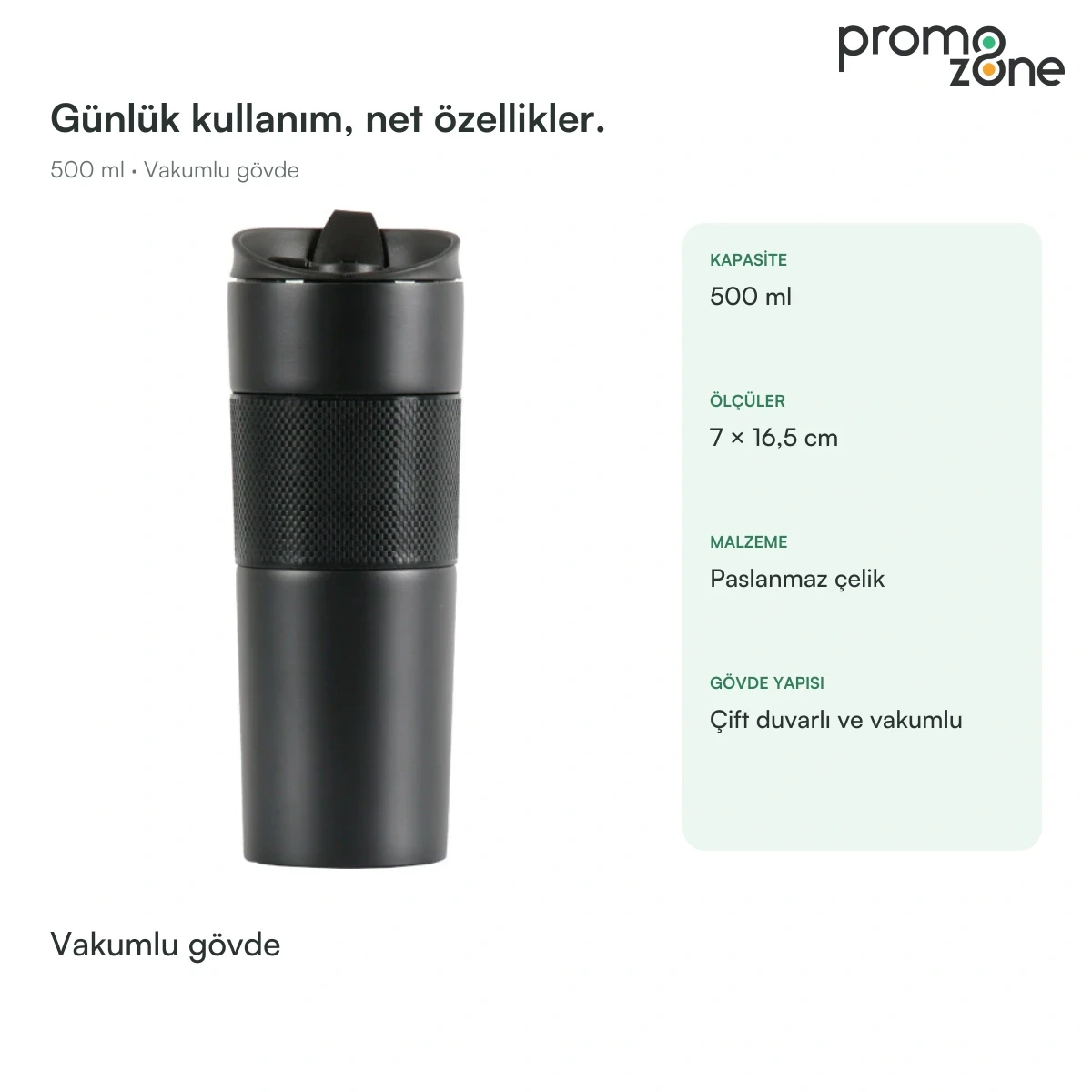 500 ml Vakumlu Termos Promozone