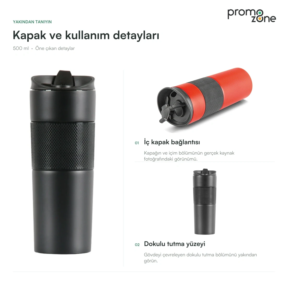 500 ml Vakumlu Termos Promozone