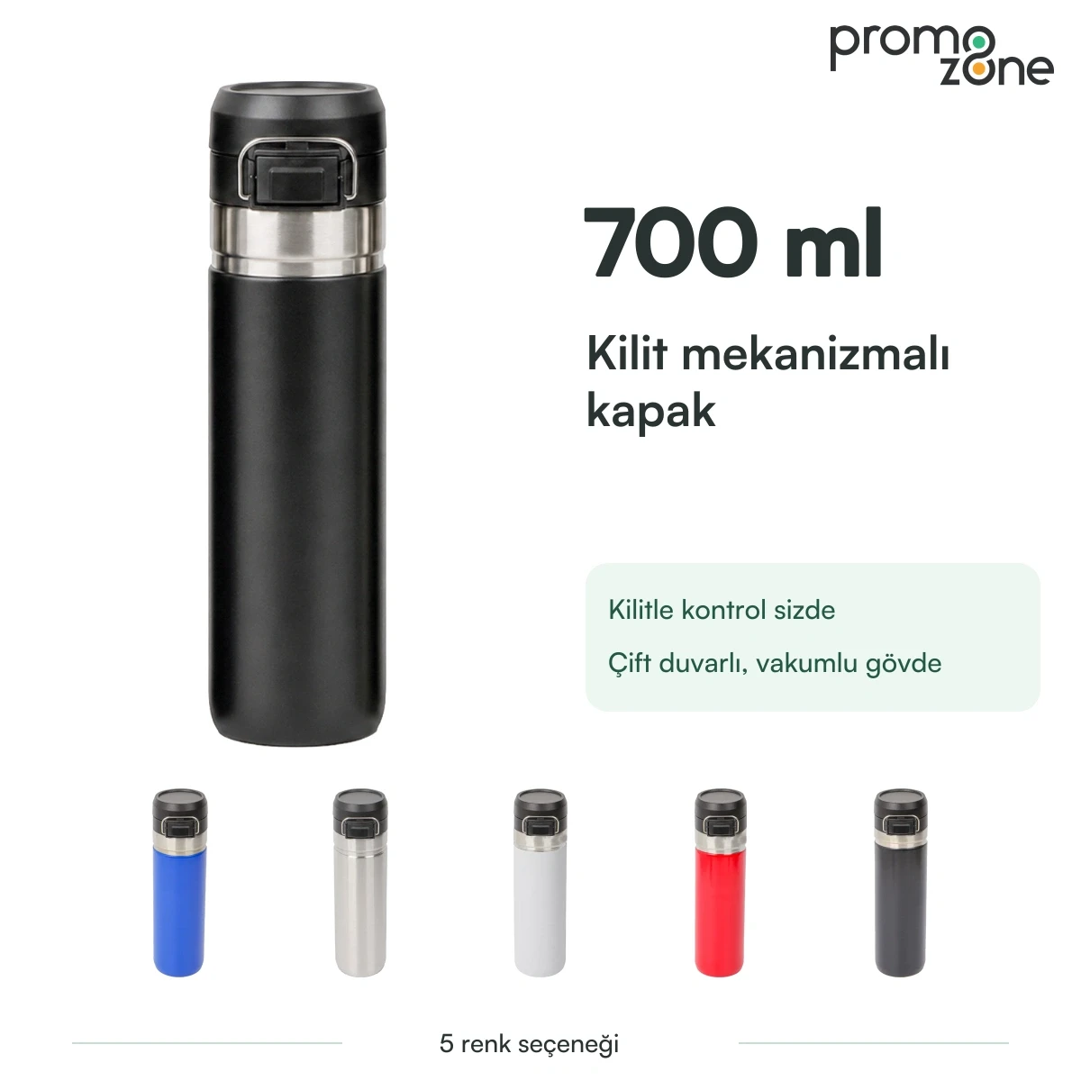 700 ml Kilitli Kapaklı Termos