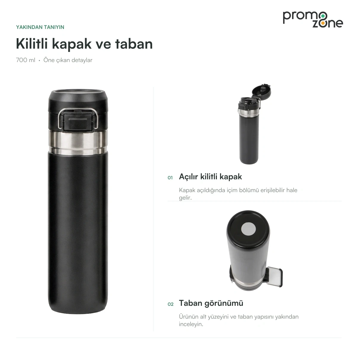 700 ml Kilitli Kapaklı Termos
