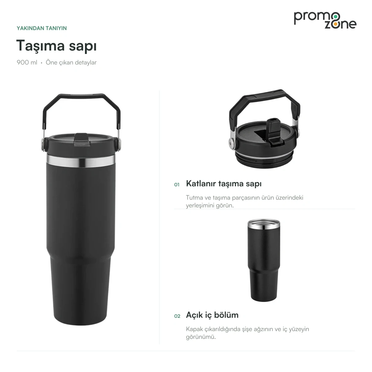 900 ml Taşıma Saplı Termos