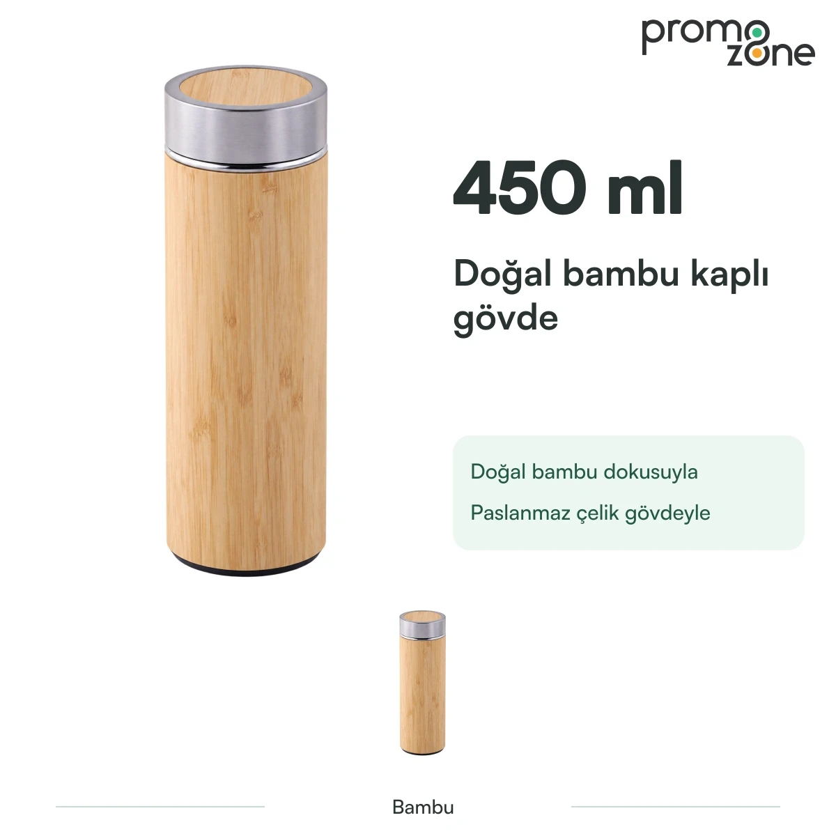 450 ml Bambu Gövdeli Termos