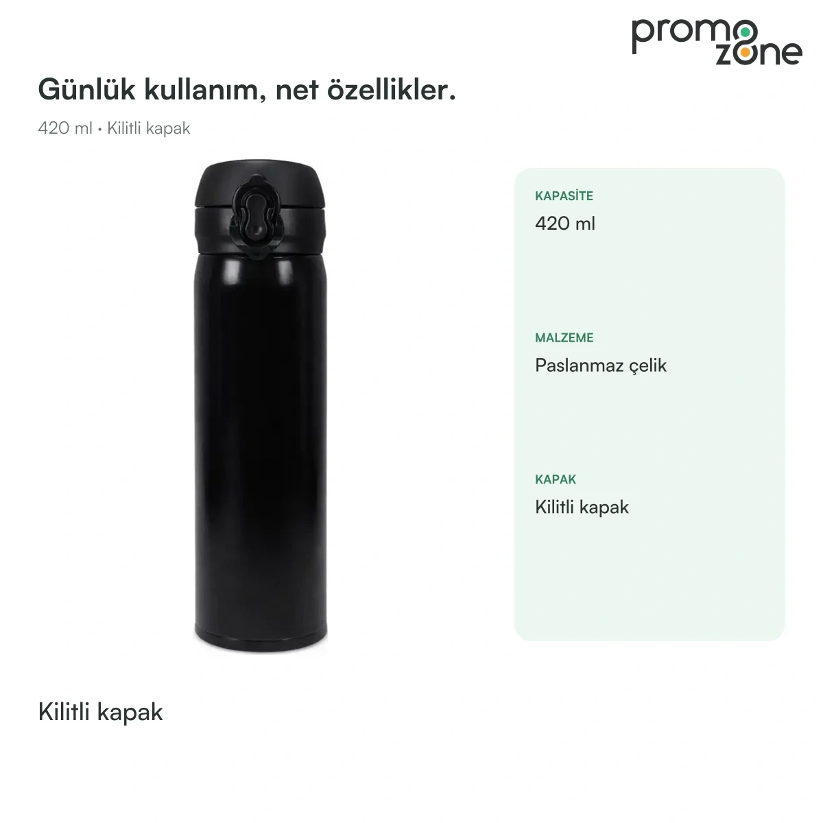 420 ml Kilitli Kapaklı Termos