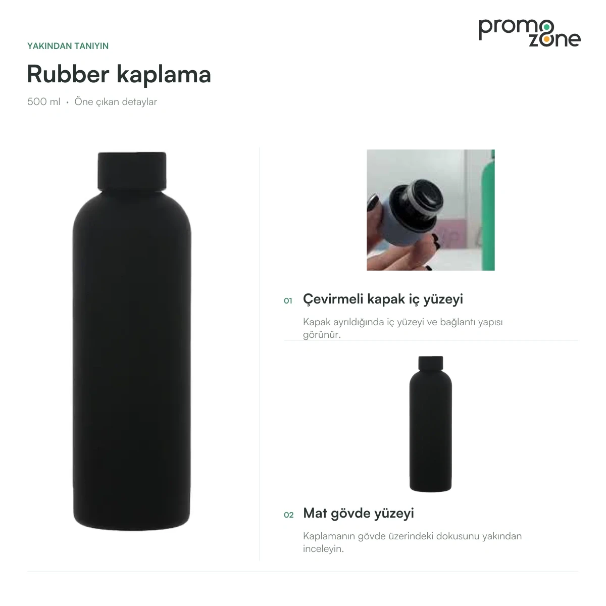 500 ml Rubber Kaplamalı Termos