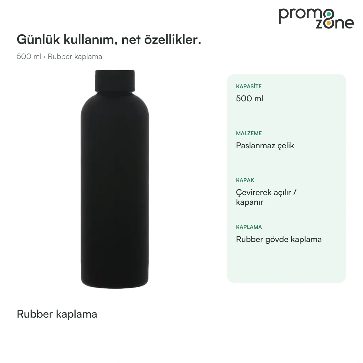 500 ml Rubber Kaplamalı Termos