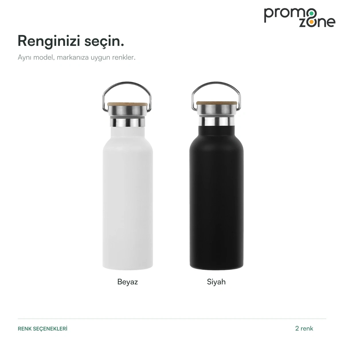 500 ml Bambu Kapaklı ve Saplı Termos