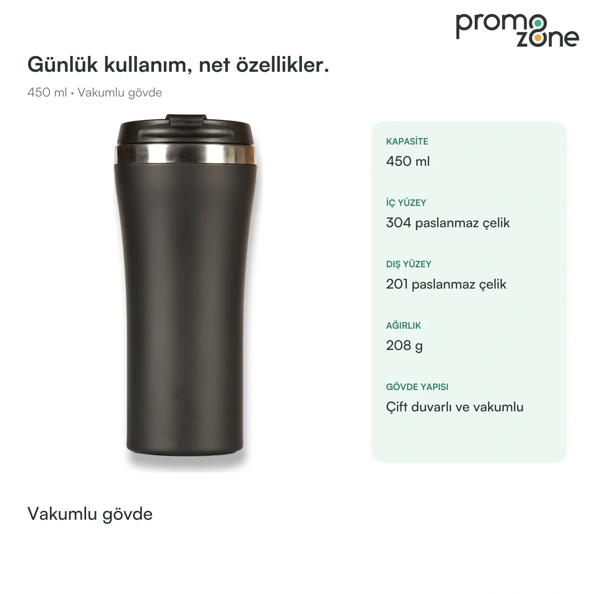 450 ml Vakumlu Termos Bardak