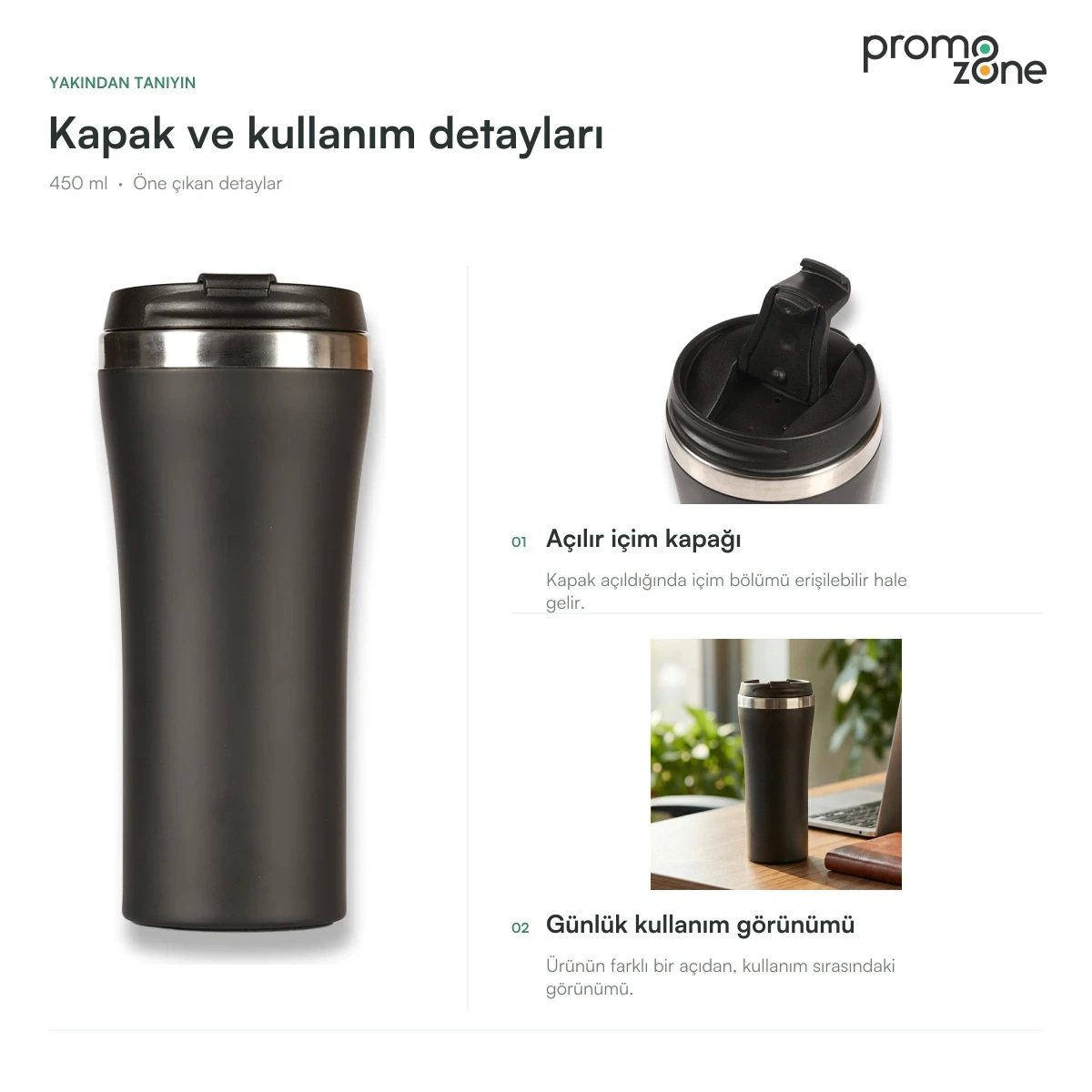 450 ml Vakumlu Termos Bardak