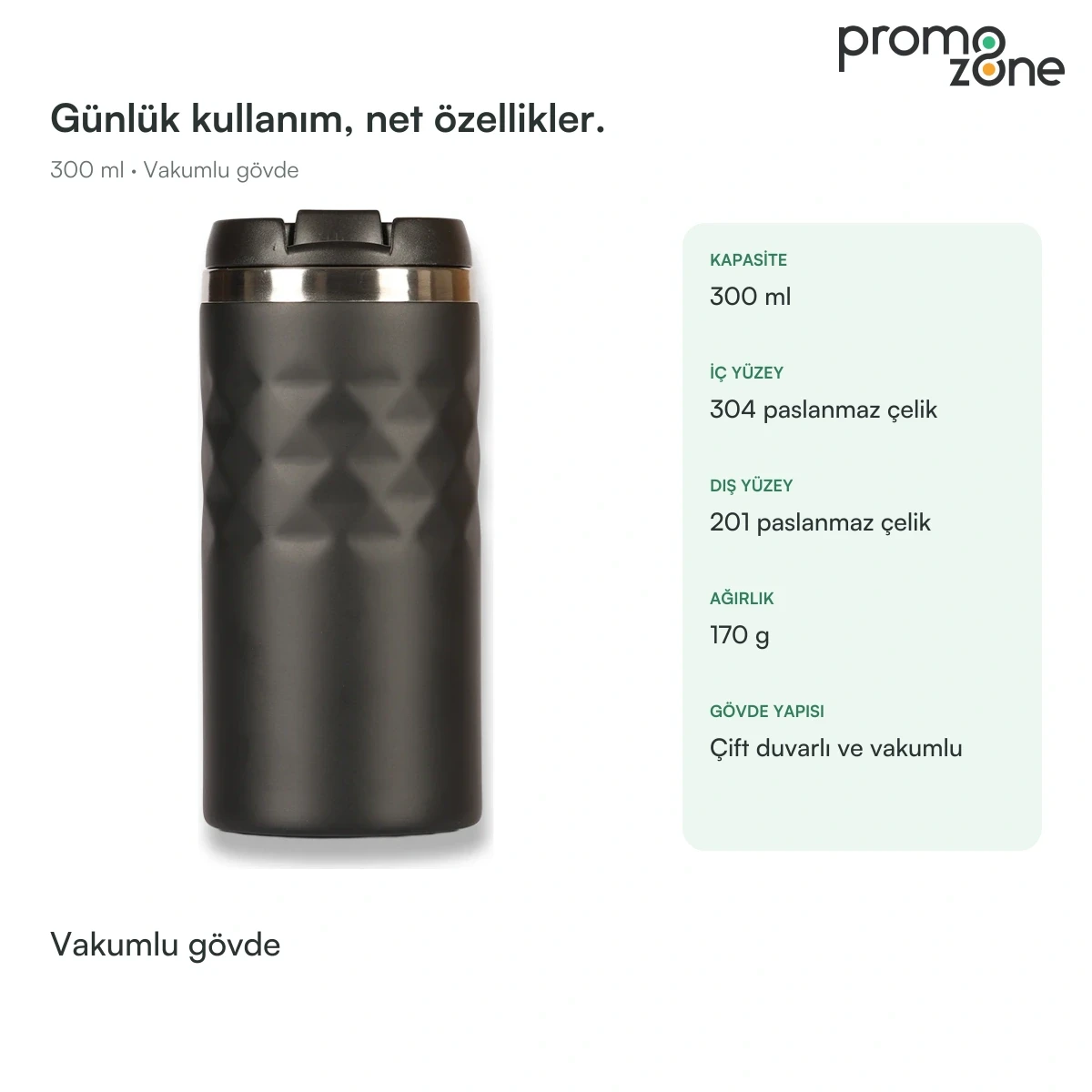 300 ml Vakumlu Termos Bardak