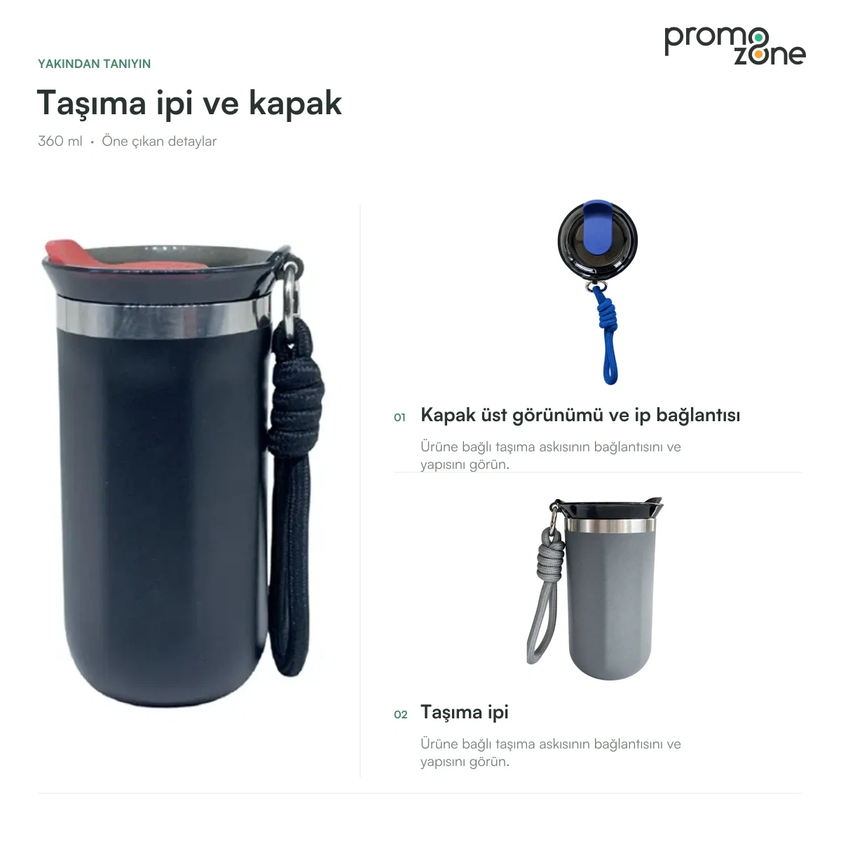 360 ml Vakumlu Termos Bardak