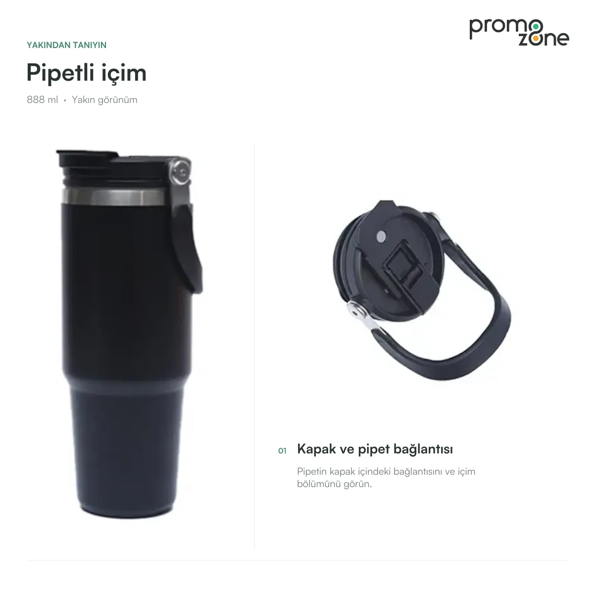 888 ml Pipetli Termos