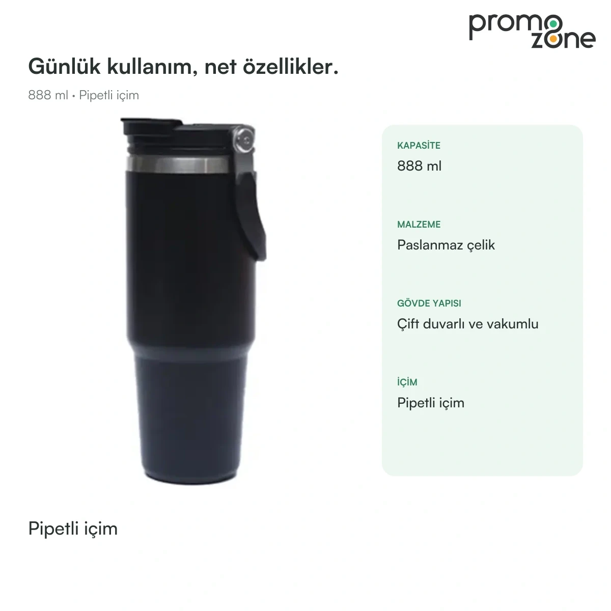 888 ml Pipetli Termos