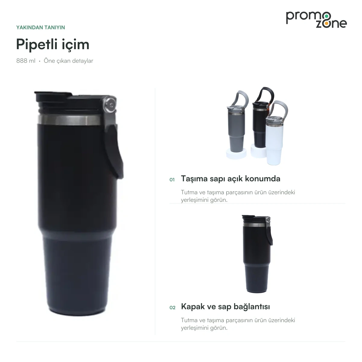 888 ml Pipetli Termos