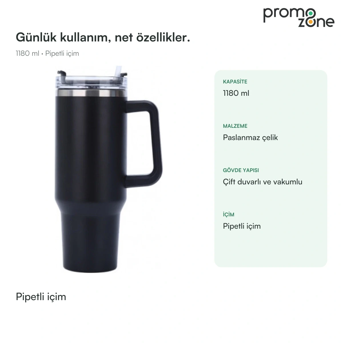 1180 ml Pipetli Termos