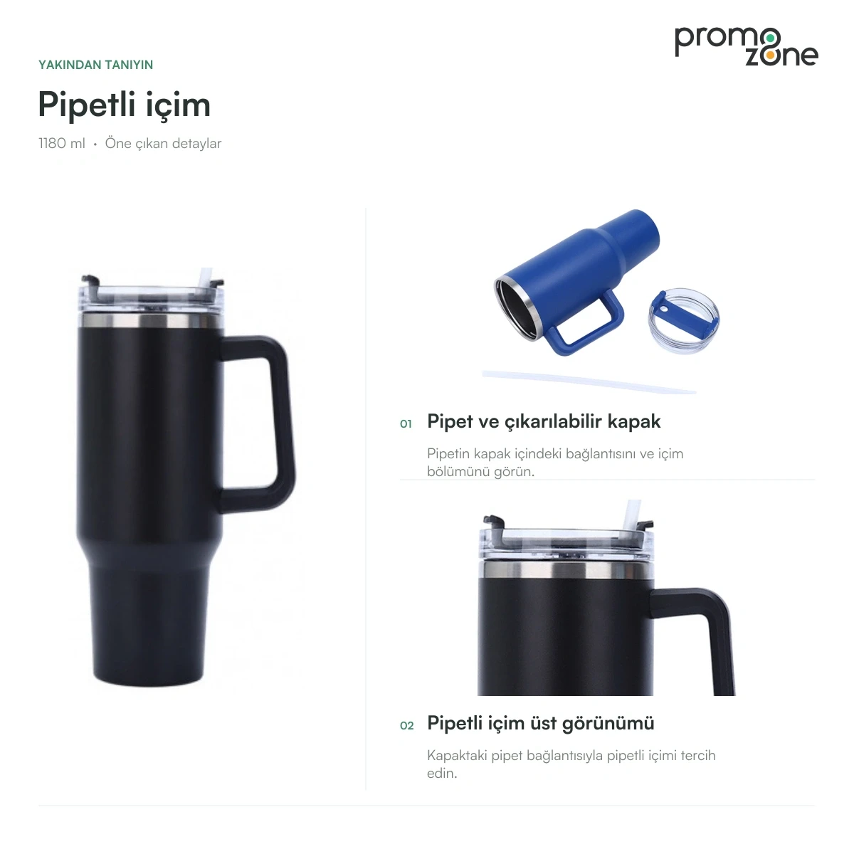 1180 ml Pipetli Termos