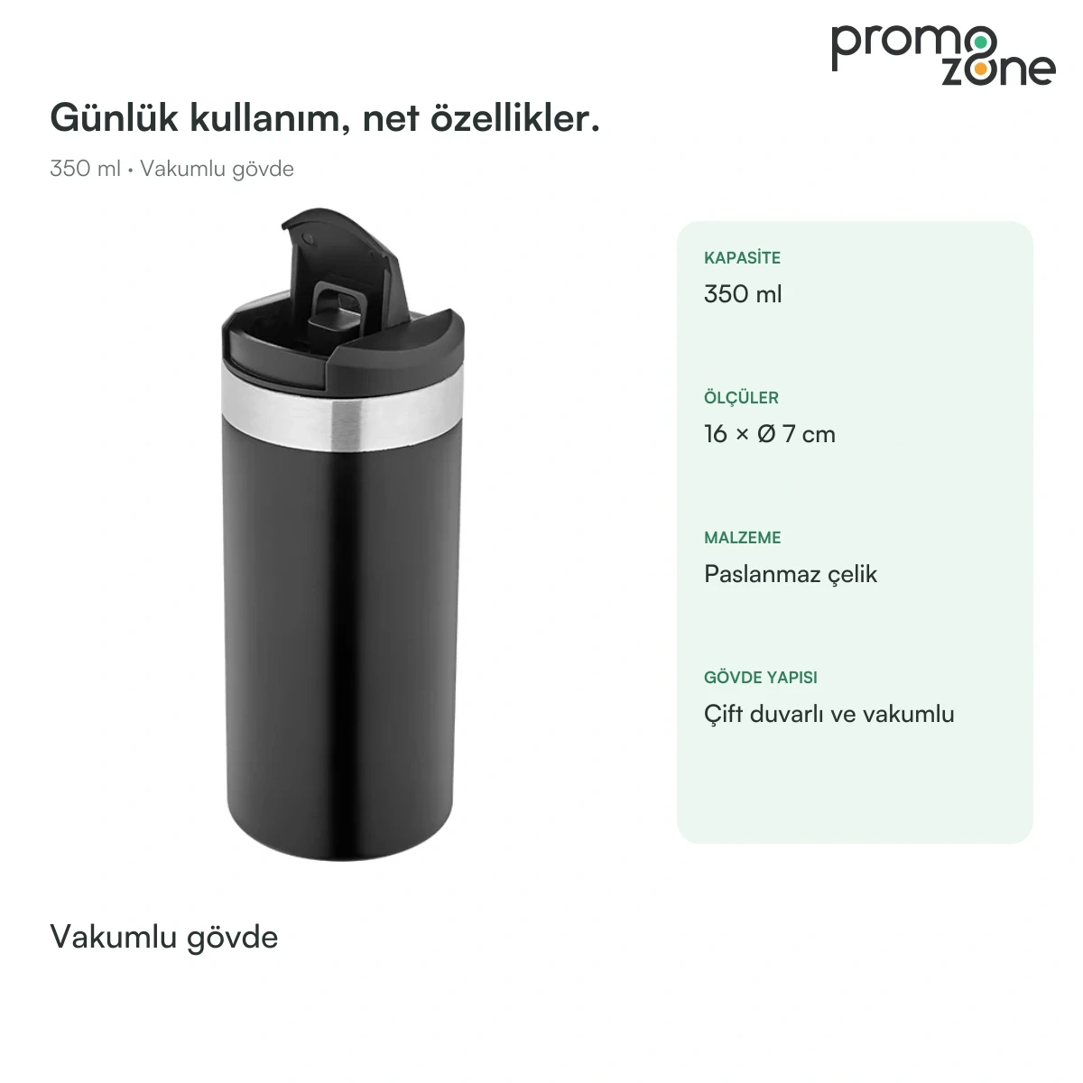350 ml Vakumlu Termos Bardak