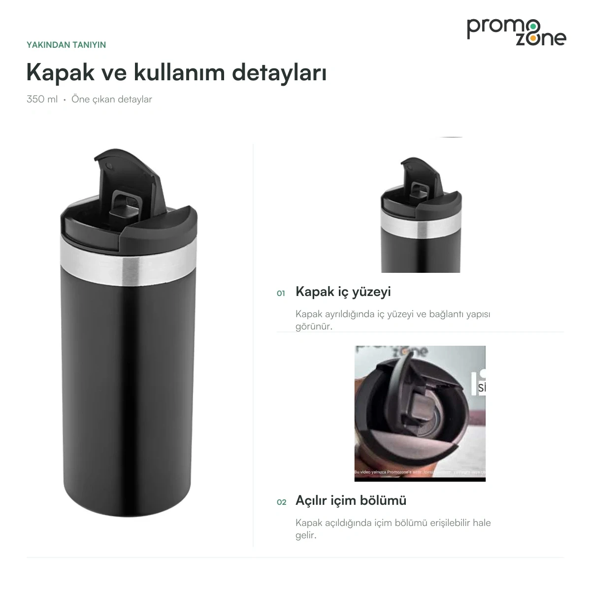 350 ml Vakumlu Termos Bardak