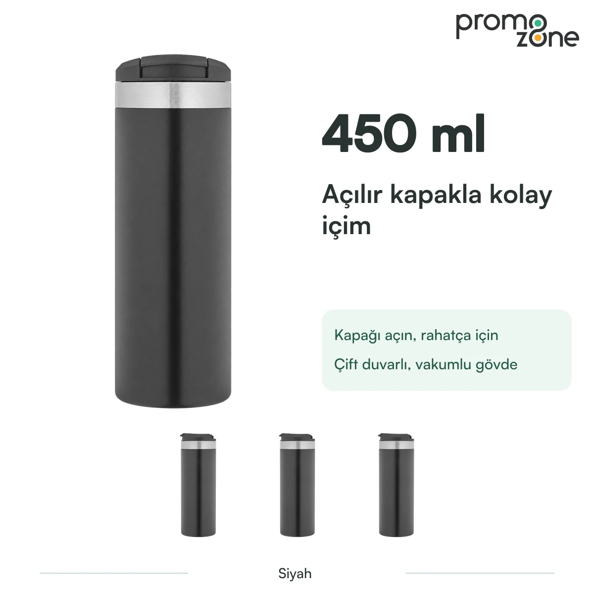 450 ml Açılır İçim Kapaklı Termos Bardak